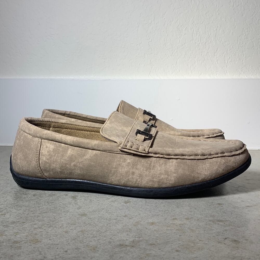 Parish Tan Suede Slip On Loafers Mens 13